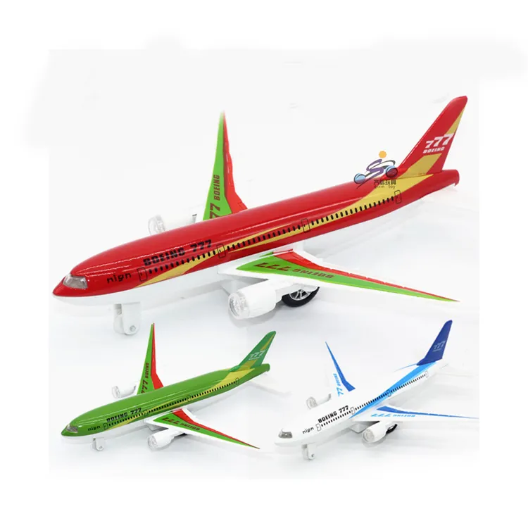 बड़े मिश्र धातु वापस खींच बोइंग 777 विमान मॉडल ध्वनि और प्रकाश संगीत हवाई जहाज विमान खिलौना उपहार के लिए बच्चों बच्चे संग्रह