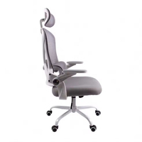 Chaise de bureau ergonomique pivotante à dossier haut réglable en maille moderne
