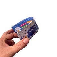 Règle en PVC pour étudiants, motif dessin animé mignon, avec logo personnalisé, impression sérigraphique, design tendance, pour la production publicitaire de papeterie