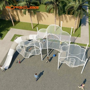 Paredes de escalada grandes con tobogán <span class=keywords><strong>para</strong></span> niños, equipo de juegos al aire libre, <span class=keywords><strong>Nube</strong></span> Blanca, venta al por mayor - Product Image 5