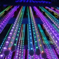 Lumière de scène de concert programmable DMX, lumière de pluie de météores RGB pour boîte de nuit, parc à thème, décoration de festival LED