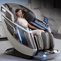 Sillón de Masaje Shiatsu 3D de Doble Núcleo para el Hogar, Silla Reclinable Eléctrica de Lujo con Gravedad Cero para Todo el Cuerpo, con Calefacción, Bluetooth y Control por Voz