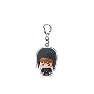 Llavero de acrílico de 5 cm con diseño de ídolos de K-Pop de dibujos animados (JIN, JINMIN, JHOPE, SEOM) para bolso, tendencia de moda - Product Image 3