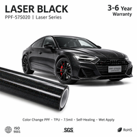Film de protection PPF en TPU aliphatique de la série Laser Black Crystal, auto-réparant, anti-jaunissement, hydrophobe, pour covering de véhicules, vente en gros, PPF à changement de couleur