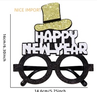 Bierkrug mit Buchstaben-Design 2027 Neujahrsparty Dekorative Gläser Foto-Requisiten FROHES NEUES JAHR Gläserrahmen