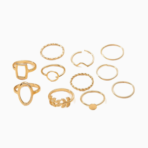 Gold Plated Adjustable Knuckle <b>Ring</b> Set Vintage Stackable Alloy <b>Finger</b> <b>Rings</b> for Women Daily Party Gift - Product Image 1