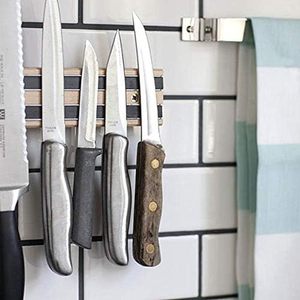 Factory Wholesale Modern Wall-Mounted Magnetic Knife Holder <b>Rubber</b> Wood Eco-Friendly for Kitchen Storage Knife <b>Blocks</b> - Product Image 3