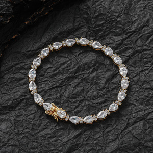 European and American Men and Women Water Drop Zircon <b>Bracelet</b> Ins Water Drop Round Zircon Mix and <b>Match</b> Jewelry New Models - Product Image 2