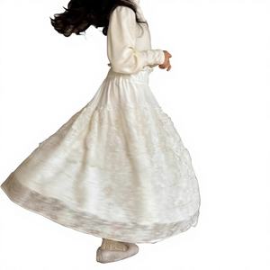 Robe de princesse en <span class=keywords><strong>velours</strong></span> et dentelle pour fille, motif petit poisson rouge, nouvelle collection printemps 2026, vêtements du Nouvel An pour enfants de plus de 8 ans, avec volants - Product Image 1