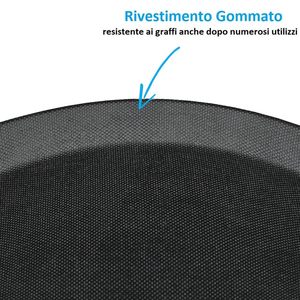 Vassoio Rettangolare da Portata 40x30 Cm con Rivestimento Antiscivolo in Gomma, Infrangibile in Polipropilene per Servizio Cucina e Sala da Pranzo - Product Image 4
