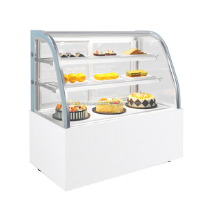 Vitrina Refrigerada Vertical de Acero Inoxidable para Pastelería y Panadería, con Vidrio Abatible de 1.8m y Luz LED - Product Image 1