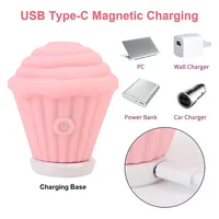Jouet sexuel pour femme, vibromasseur suceur clitoridien en forme de cupcake, vibromasseur en forme de cornet de glace, suceur de tétons et de clitoris, vibromasseur en silicone pour adultes