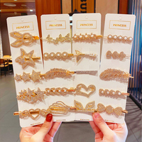 Épingles à cheveux clips réglage de base vierge pour cabochonpa cifier cheveux papier mignon clips ensemble pour filles étoile