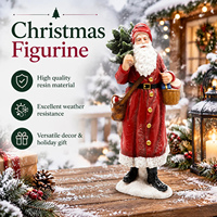 Figurine de Père Noël avec mini sapin de Noël et paniers, décoration de table pour la maison, 39 cm avec sapin de Noël