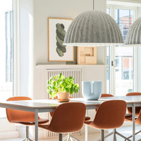 Lampe suspendue en feutre acoustique, luminaire nordique cannelé en laine insonorisante pour bureau, salle de réunion, hôtel, projet de designer, lustre