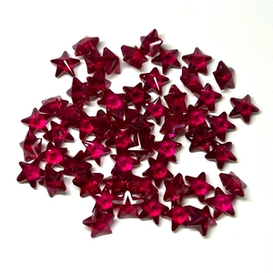 3mm đến 8mm 5 # Đỏ <span class=keywords><strong>Ruby</strong></span> Corundum đá tổng hợp sao cắt Đỏ Corundum đá quý - Product Image 5