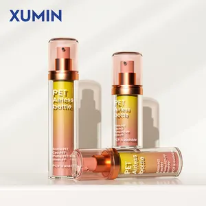 Wholesale Customized 15ml 30ml Gradient Plastic Cosmetic Bottles Airless Lotion Pump Bottle For Cosmetic