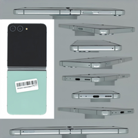 Flip5 Flip6 Flip4 Flip7 Téléphone 5G Smartphone Appareil photo arrière 12MP Écran OLED Double SIM Charge rapide Étui vert menthe