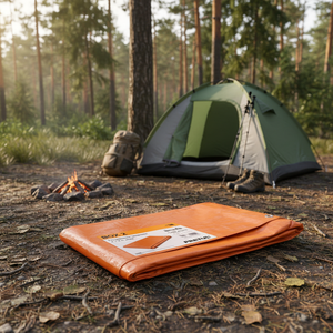 Lona de polietileno BOX 2, 4 x 5 m, naranja, 110 g/m2, PRETUL - Product Image 3