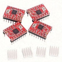 Kit d'imprimante 3D CNC Reprap 4 pièces A4988 moteur pas à pas + 1 pièces bouclier V3 carte d'extension de Machine de gravure