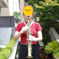 Professional Abalone Shell Buckle Straight Tube Soprano Saxophone Accessory Set Brass Head BB Tone