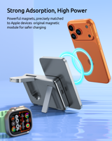 Support de charge sans fil rapide multifonction 3 en 1 portable avec logo personnalisé en gros, chargeur sans fil pliable 3 en 1 pour téléphone 15W