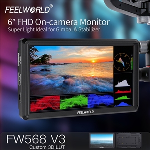 Feelworld Fw568 V3 Máy Ảnh Lĩnh vực Màn Hình 6-Inch HD 1920X1080 Giá Bán Buôn Biểu Tượng Tùy Chỉnh 3D Lut Hỗ Trợ HDMI Đầu Vào B2b Nhà Cung Cấp - Product Image 2