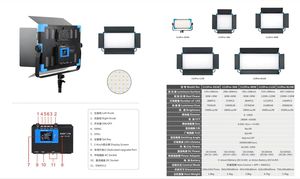 Luce del pannello Led professionale 90w illuminazione del pannello a Led per la costruzione virtuale di trasmissione in sala Studio e professionale Film Making Stu - Product Image 4