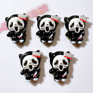 Dijes de Halloween Calabaza Fantasma Murciélago Gato Formas Artesanía Materiales Zapato Flores Sombrero Decoraciones Crema Pegamento Resina Encantos Artesanía - Product Image 5