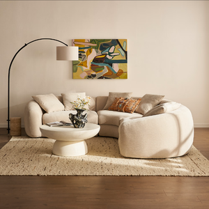 Set di Divani Componibili in Stile Nordico Moderno, Arredamento Contemporaneo in Tessuto per Soggiorno - Product Image 5