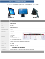 Wedleytec Pos P556 15.6 pouces I3 4G128G écran tactile capacitif Pos système Windows tout en un Pos