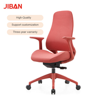 Chaise de bureau moderne en maille réglable avec accoudoirs fixes, mousse épaisse, pivotante et inclinable, confortable et durable pour la maison et l'atelier, vente en gros