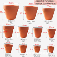Vente en gros Pots en terre cuite Pot de fleur classique en céramique pour bonsaï Pots de fleurs multi-tailles pour succulentes cactus en argile rouge