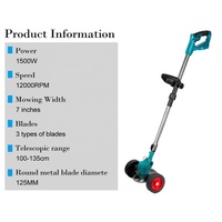 1500W 12000PRM tondeuse à gazon électrique sans fil coupe-herbe longueur réglable pliable Cutter outils de jardin pour Makita 18V batterie