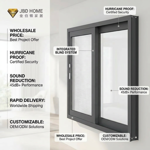 Porte coulissante en aluminium résistante aux ouragans de la Floride, double vitrage trempé, fenêtre de balcon <span class=keywords><strong>pour</strong></span> hôtel de luxe - Product Image 4