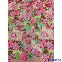 Tissu de dentelle de mariage brodé de fleurs 3D, de perles et de paillettes, tendance