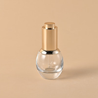 Vide petite huile de parfum sérum pompe à huile bouteille en verre 20 ml épaisseur soins de la peau cristal Essence sérum pousser flacon compte-gouttes