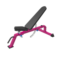 Banc de musculation commercial réglable en acier, pliable, inclinable et plat, pour salle de sport, sécurisé, personnalisé, unisexe, fitness