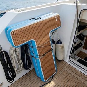 Dock gonflable portable en forme de T, ponton gonflable pour <span class=keywords><strong>jet</strong></span> <span class=keywords><strong>ski</strong></span>, surface antidérapante en EVA avec poignées en D - Product Image 1