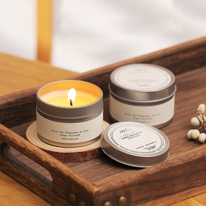 <span class=keywords><strong>Velas</strong></span> Aromáticas de Cera de Soya al por Mayor, Mini <span class=keywords><strong>Velas</strong></span> Pequeñas en Lata Dorada o Plateada para Regalo de Boda y Decoración del Hogar - Product Image 3