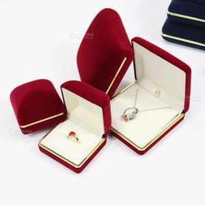 Caja Organizadora de Joyas de Franela de Lujo con Logotipo Personalizado, Caja de Joyería Cuadrada de Terciopelo Multicolor con Patrón Personalizado - Product Image 5