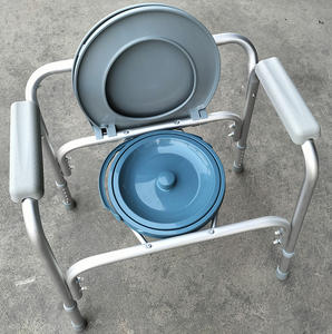 <span class=keywords><strong>Chaise</strong></span> d'aisance de siège de toilette d'équipement médical réglable en hauteur <span class=keywords><strong>avec</strong></span> coussin fixe <span class=keywords><strong>accoudoir</strong></span> équipement de sécurité de salle de bain - Product Image 5