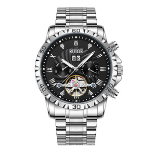 Orologio Meccanico Automatico Classico da Uomo con Quadrante Scheletrato, Lancette Luminose e Impermeabile in Acciaio Inossidabile - Product Image 5