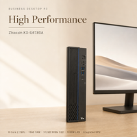 Paket Desktop Bisnis Praktis Zhaoxin KX U6780A 8 Core 2.7GHz 16GB RAM 512GB NVME SSD Grafis Terintegrasi Casing 8L