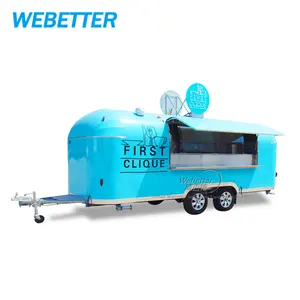 China airstream mobile cocktail bar food trailer modern street legal remorques mobile drink food truck food shop with bathroom