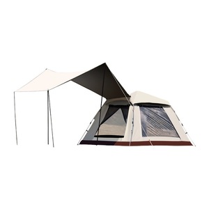 Tente de camping quatre coins automatique deux-en-un en tissu Oxford imperméable 1000 mm 240x240x154cm pour printemps/été/automne - Product Image 2