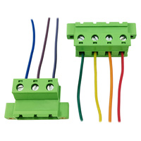 Connecteur mâle sans soudure à pas de 7,62 mm, à fixation libre avec bride, connexion sans outil, montage sur panneau industriel