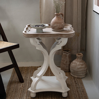 Matériau de haute qualité armoire décoration de la maison haut en bois massif européen moderne bois métal Table d'extrémité en bois exotique