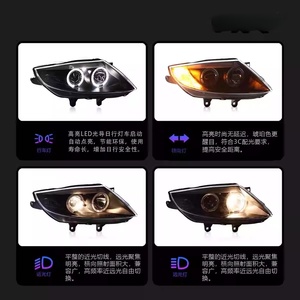 Fari a LED per BMW <span class=keywords><strong>Z4</strong></span>, Gruppo Fari per <span class=keywords><strong>E85</strong></span> con Lenti LED, Angel Eyes, DRL e Indicatori di Direzione, dal 2003 al 2008 - Product Image 3