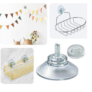 Ventouses Housefar HF-30MD avec vis, filetage métallique, crochet en PVC transparent, écrou en plastique, capuchon <span class=keywords><strong>de</strong></span> ventouse transparent - Product Image 2